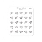 (PM271) Flowers - Tiny Minimal Icon Stickers