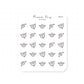 (PM271) Flowers - Tiny Minimal Icon Stickers