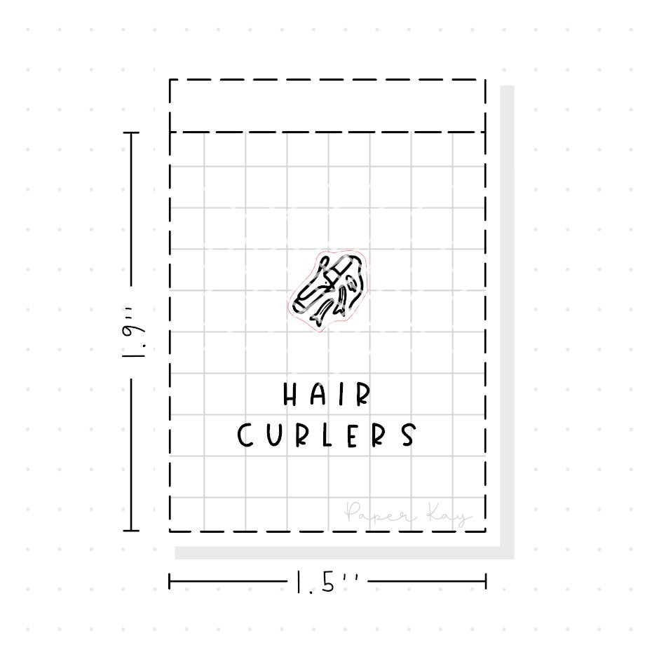 (PM276) Curling Wand - Tiny Minimal Icon Stickers