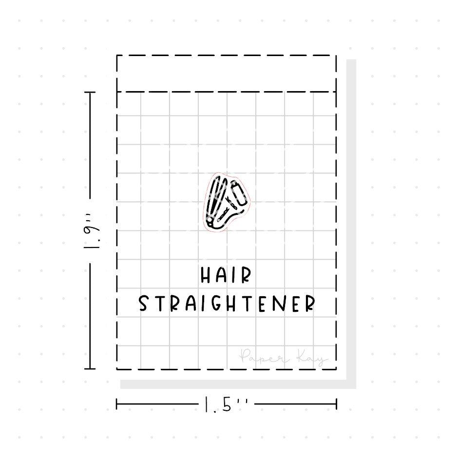 (PM277) Hair Straighteners - Tiny Minimal Icon Stickers