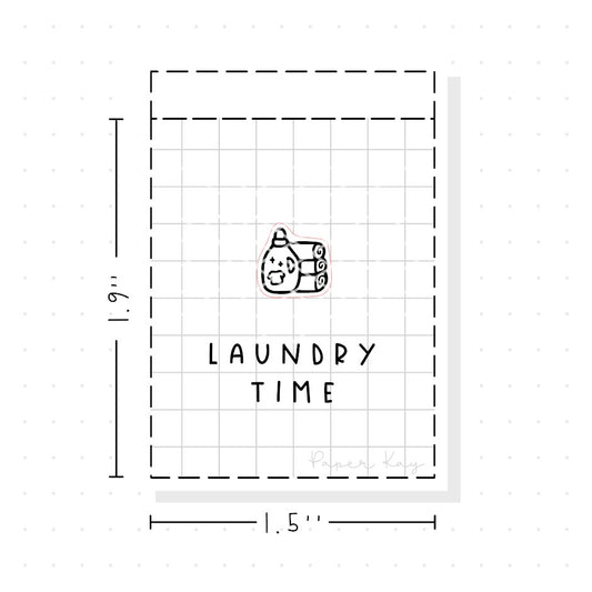 (PM279) Laundry Time - Tiny Minimal Icon Stickers