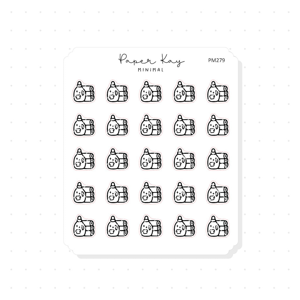 (PM279) Laundry Time - Tiny Minimal Icon Stickers
