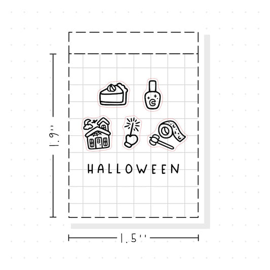 (PM280) Halloween - Tiny Minimal Icon Stickers