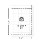 (PM281) Spooky TV - Tiny Minimal Icon Stickers