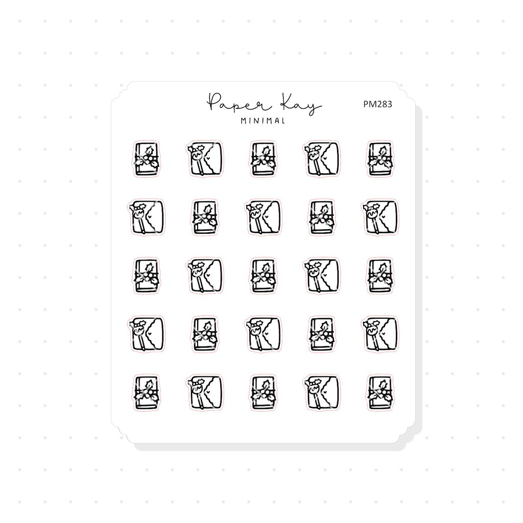 (PM283) Festive Planner - Tiny Minimal Icon Stickers