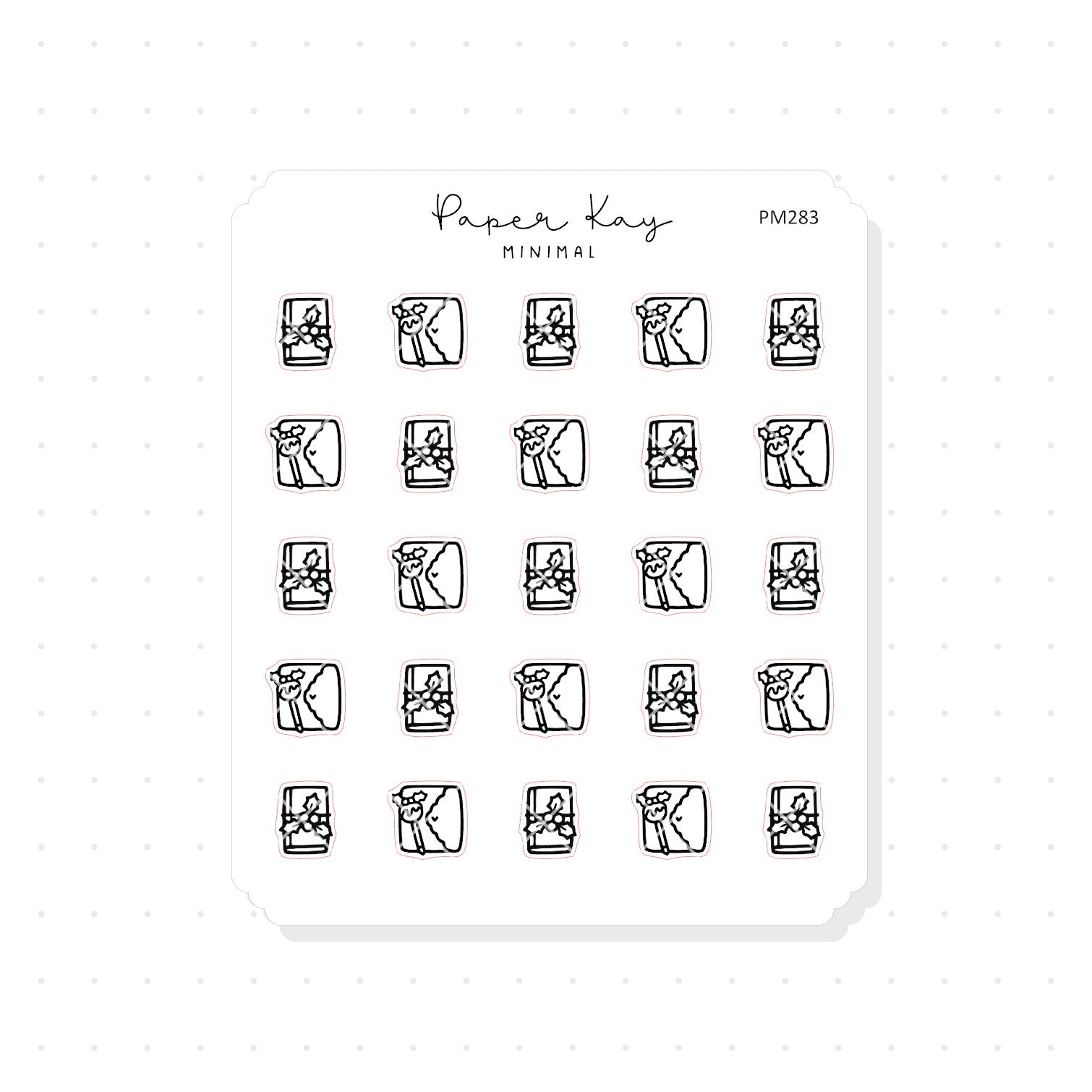 (PM283) Festive Planner - Tiny Minimal Icon Stickers