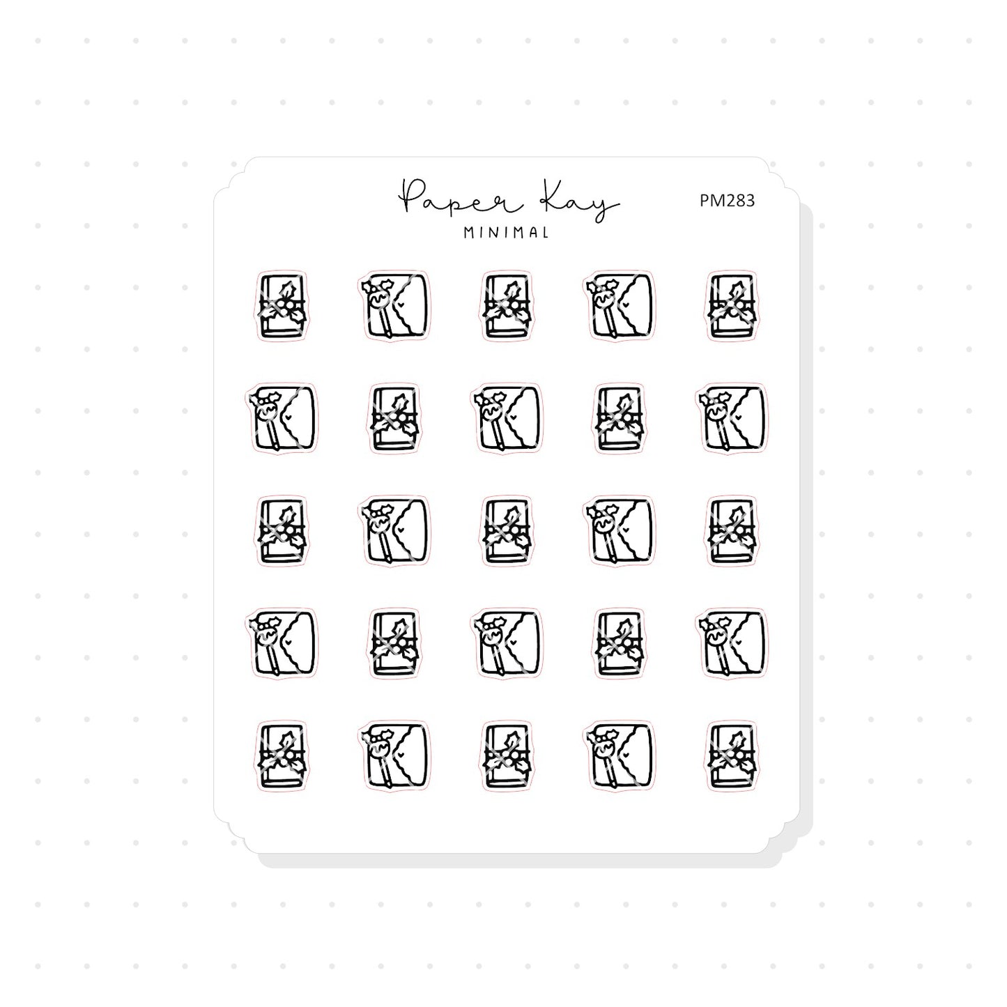 (PM283) Festive Planner - Tiny Minimal Icon Stickers