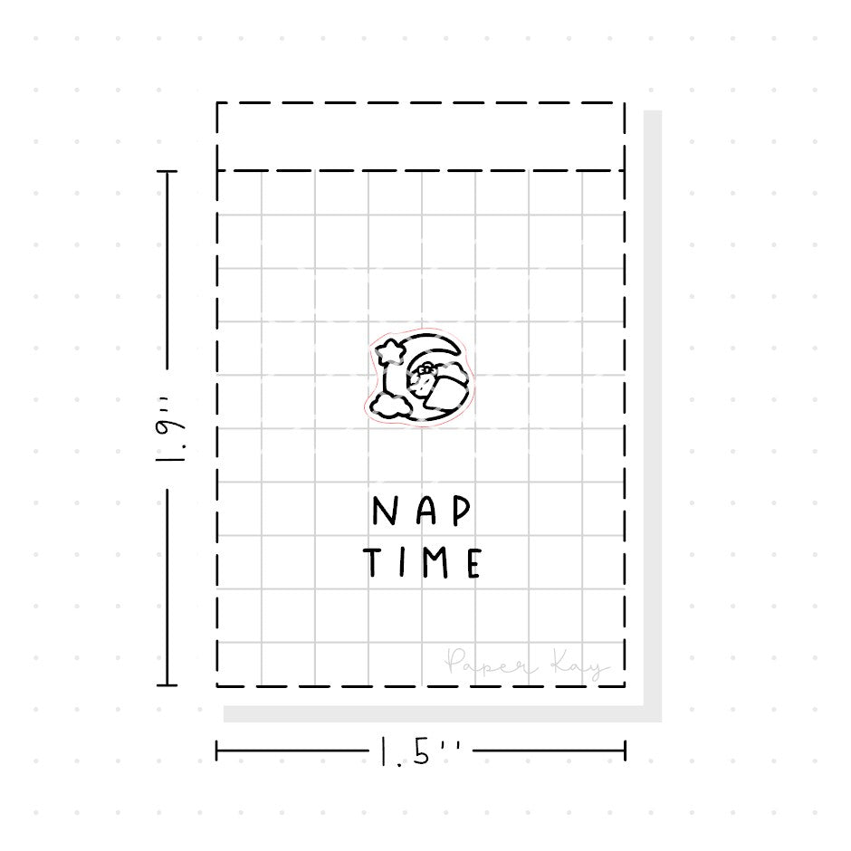 (PM284) Nap time - Tiny Minimal Icon Stickers