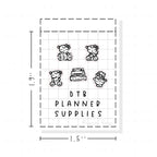 (PM285) Dot the Bear Planner Supplies - Tiny Minimal Icon Stickers
