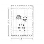 (PM286) Dot the Bear Meal Time - Tiny Minimal Icon Stickers