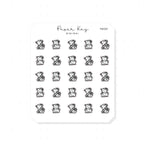 (PM287) Dot the Bear Spending Spree - Tiny Minimal Icon Stickers