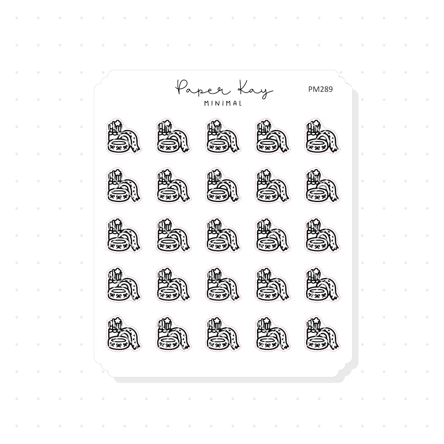 (PM289) Washi and Pens - Tiny Minimal Icon Stickers