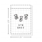 (PM290) Dot the Bear Bags - Tiny Minimal Icon Stickers