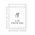 (PM291) Dot the Bear Paper Bag - Tiny Minimal Icon Stickers