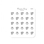 (PM294) Dot the Bear Hay Fever - Tiny Minimal Icon Stickers