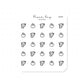 (PM294) Dot the Bear Hay Fever - Tiny Minimal Icon Stickers