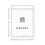 (PM296) Airport - Tiny Minimal Icon Stickers