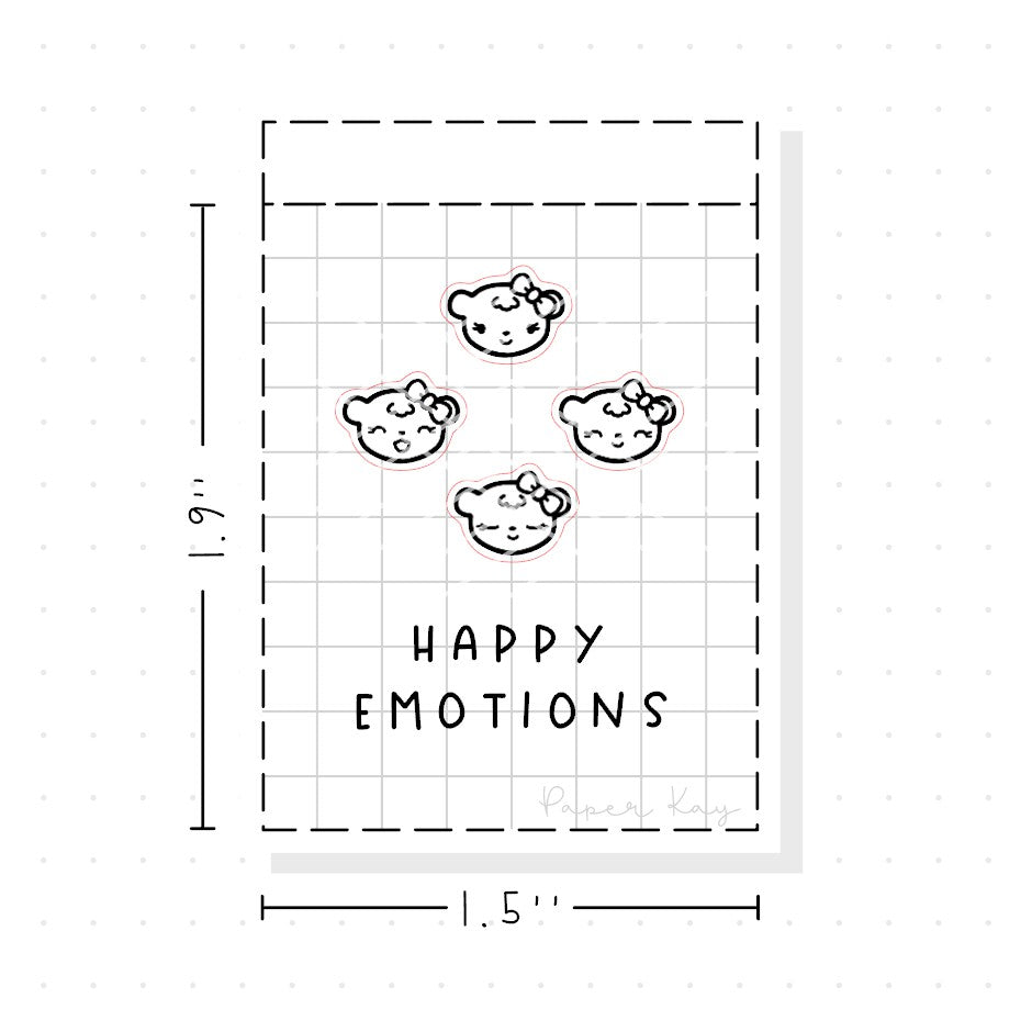 (PM299) Happy Emotions - Tiny Minimal Icon Stickers