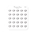 (PM300) Unhappy Emotions - Tiny Minimal Icon Stickers