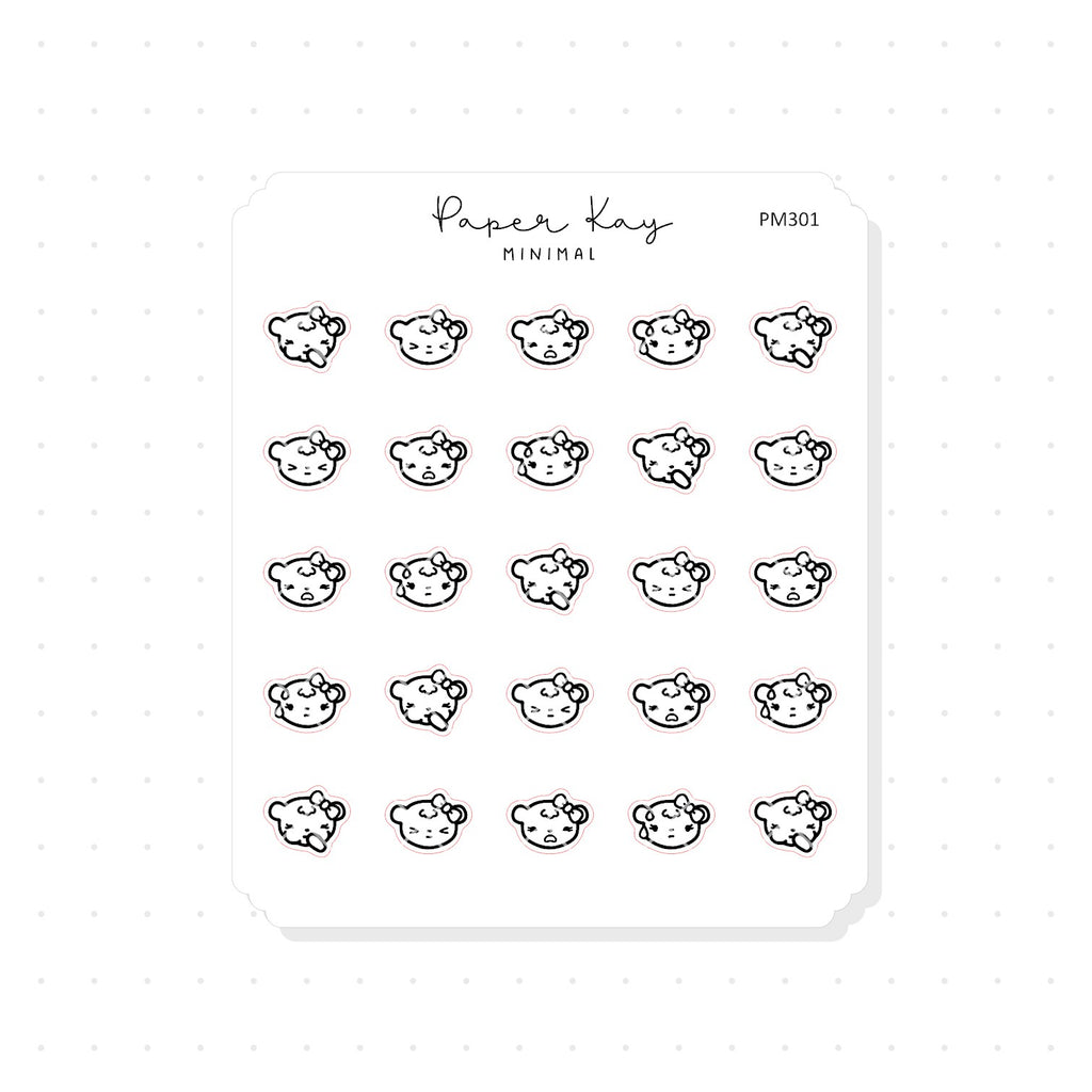 (PM301) Unwell Emotions - Tiny Minimal Icon Stickers