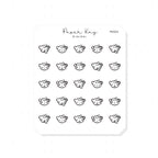 (PM301) Unwell Emotions - Tiny Minimal Icon Stickers