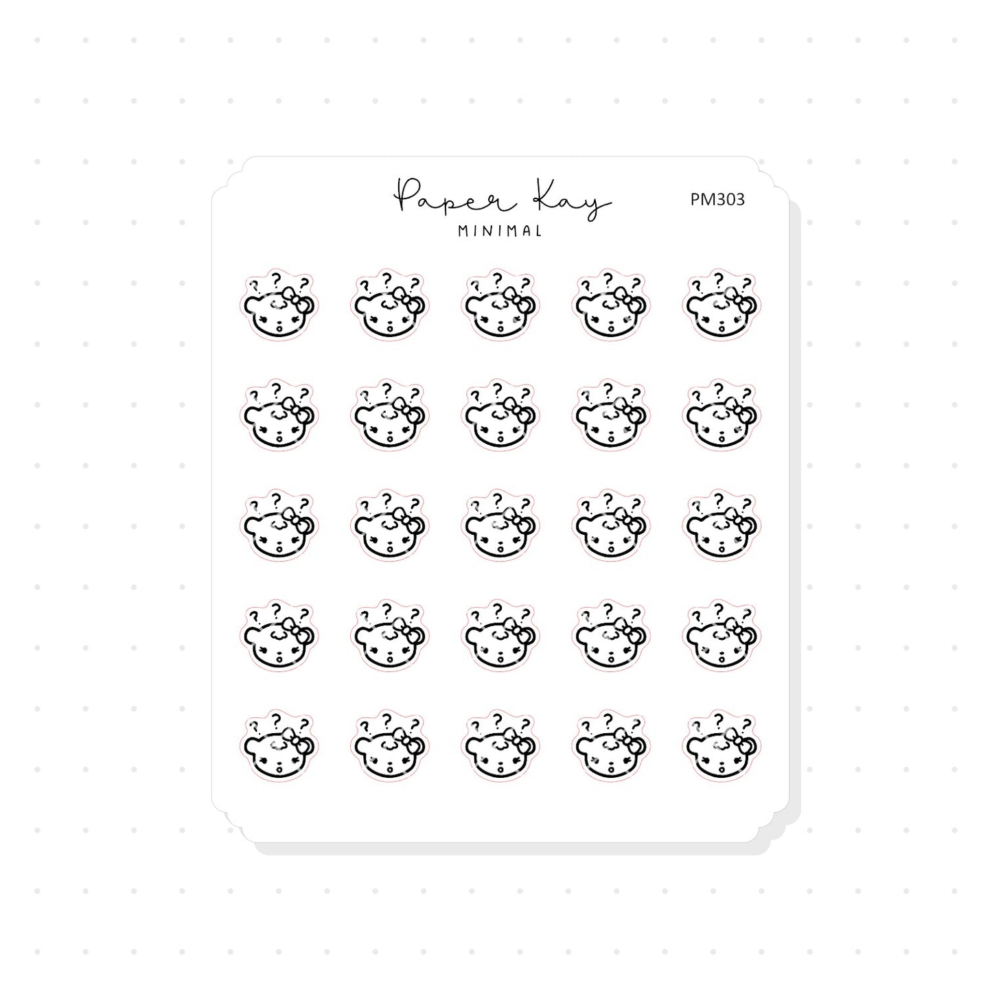 (PM303) Confused Emotions - Tiny Minimal Icon Stickers