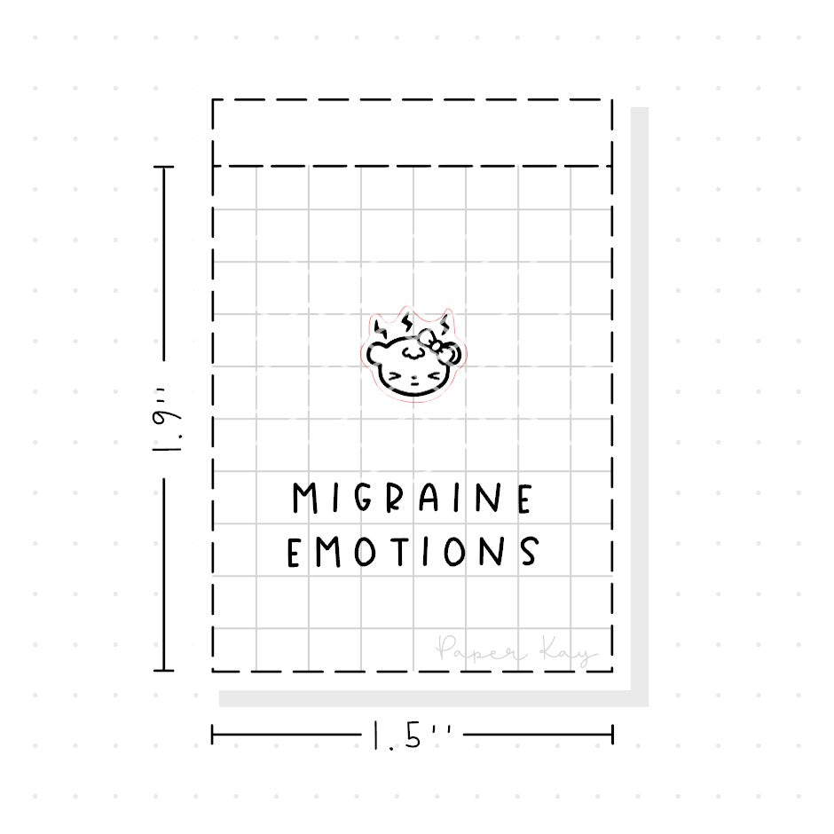 (PM304) Migraine Emotions - Tiny Minimal Icon Stickers