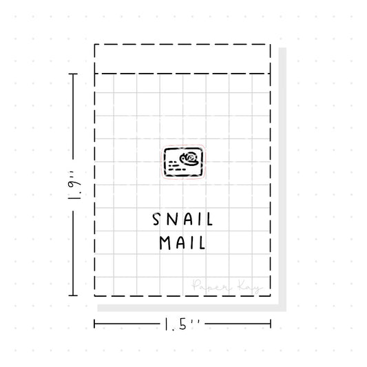 (PM305) Snail Mail - Tiny Minimal Icon Stickers