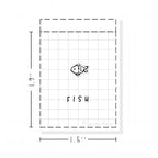 (PM306) Fish - Tiny Minimal Icon Stickers