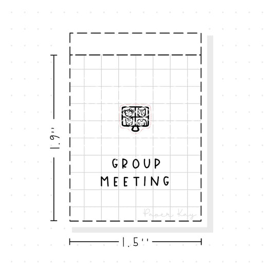 (PM307) Group Meeting  - Tiny Minimal Icon Stickers