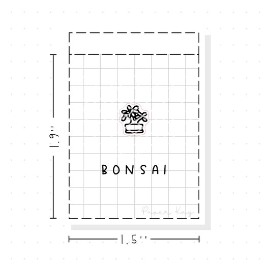 (PM308) Bonsai - Tiny Minimal Icon Stickers