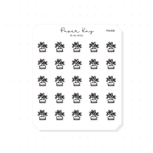 (PM308) Bonsai - Tiny Minimal Icon Stickers