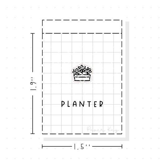 (PM309) Planter - Tiny Minimal Icon Stickers