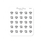 (PM310) Summer Dot the Bear - Tiny Minimal Icon Stickers