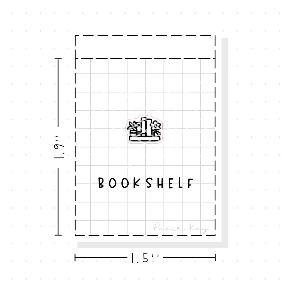 (PM311) Bookshelf - Tiny Minimal Icon Stickers