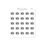 (PM311) Bookshelf - Tiny Minimal Icon Stickers