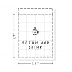 (PM312) Mason Jar Drink - Tiny Minimal Icon Stickers