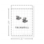 (PM313) Treadmill - Tiny Minimal Icon Stickers