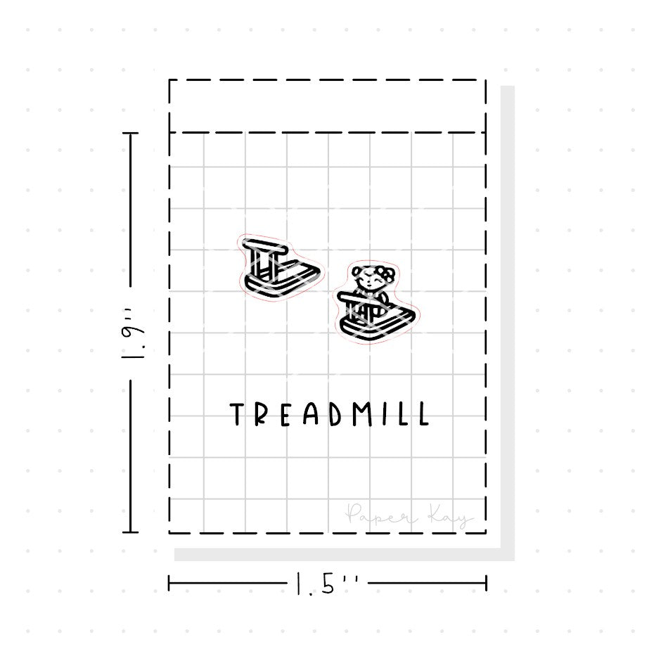 (PM313) Treadmill - Tiny Minimal Icon Stickers
