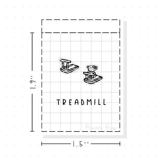 (PM313) Treadmill - Tiny Minimal Icon Stickers