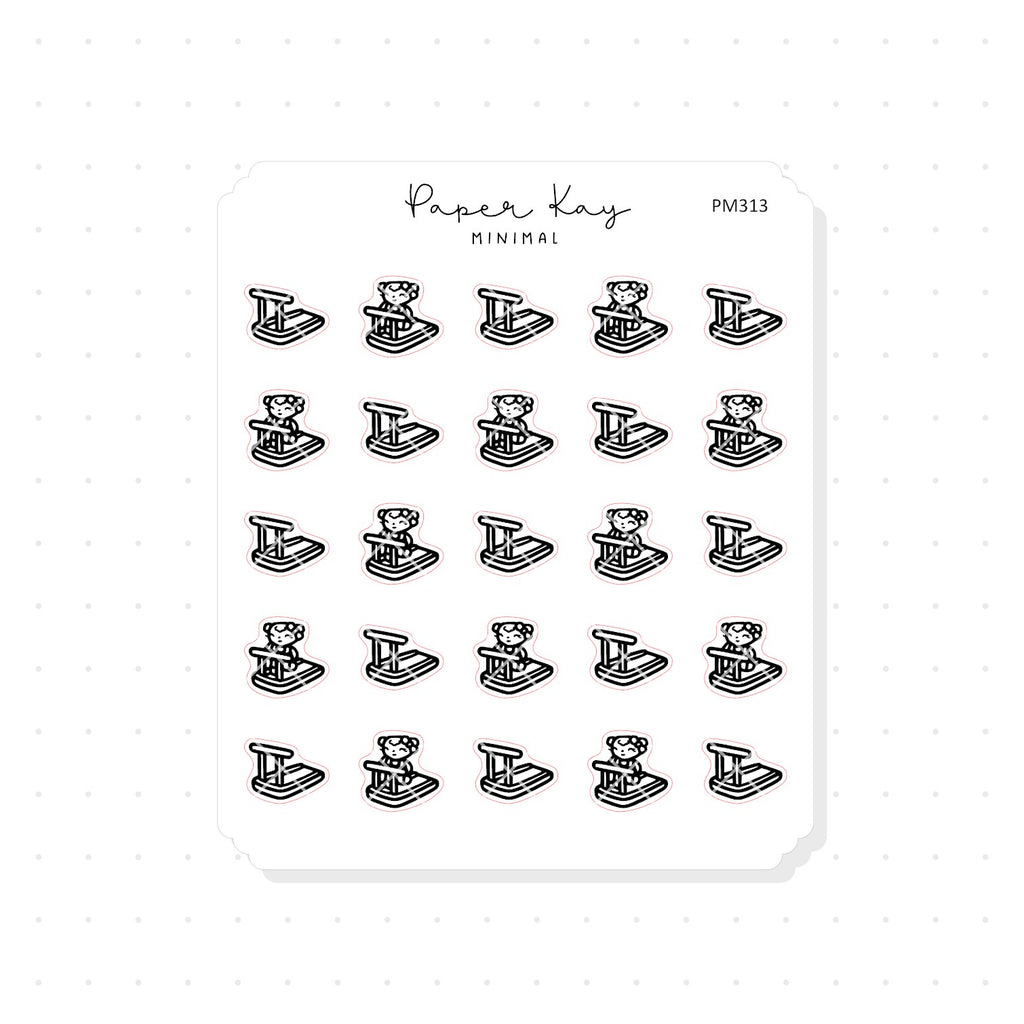 (PM313) Treadmill - Tiny Minimal Icon Stickers