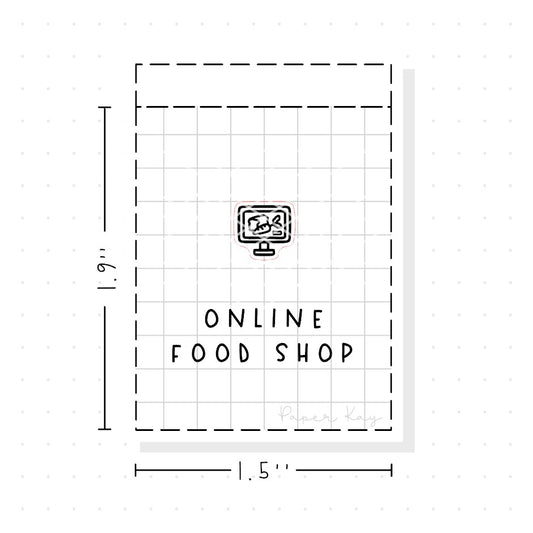 (PM314) Online Food Shop - Tiny Minimal Icon Stickers