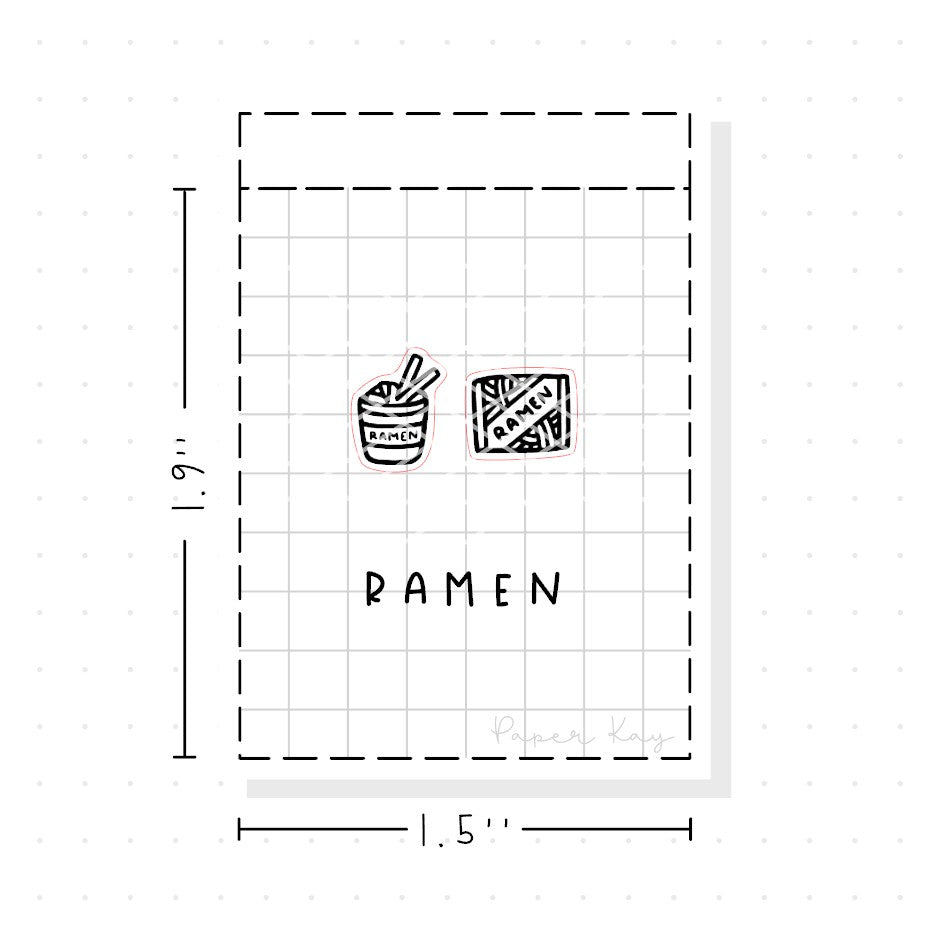 (PM315) Ramen - Tiny Minimal Icon Stickers