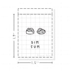(PM316) Dim Sum - Tiny Minimal Icon Stickers