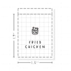 (PM317) Fried Chicken - Tiny Minimal Icon Stickers