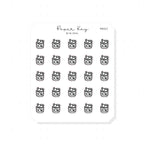 (PM317) Fried Chicken - Tiny Minimal Icon Stickers