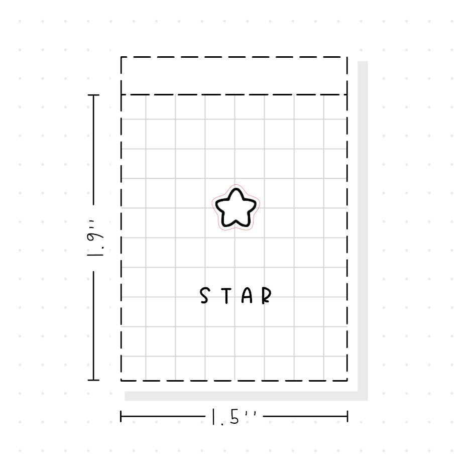 (PM322) Star - Tiny Minimal Icon Stickers