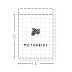 (PM323) Motorbike - Tiny Minimal Icon Stickers