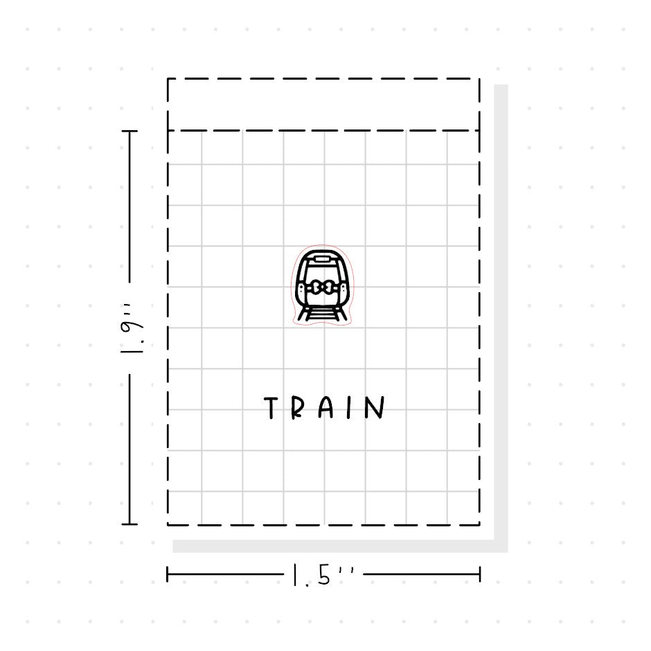 (PM324) Train - Tiny Minimal Icon Stickers