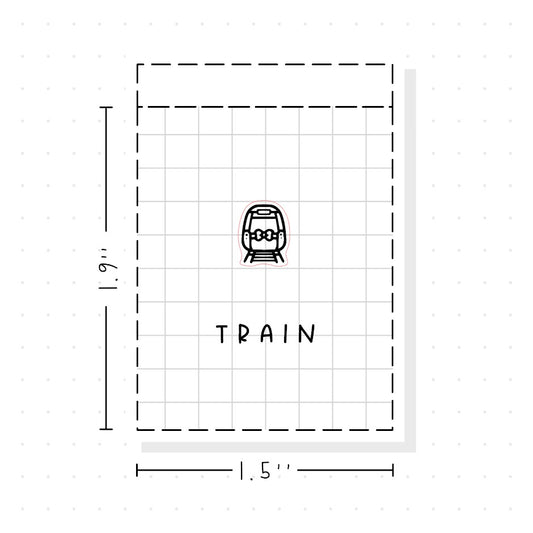 (PM324) Train - Tiny Minimal Icon Stickers